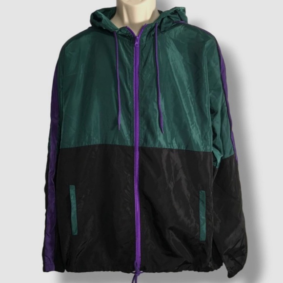 Beautiful Giant Other - Beautiful Giant Men's Green Full-Zip Hooded Lightweight Windbreaker Jacket New